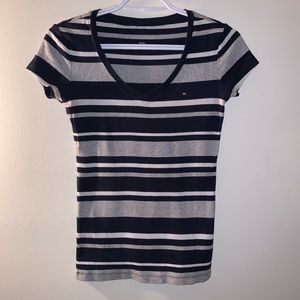 Tommy Hilfiger | Multi-Stripe V-neck T-Shirt